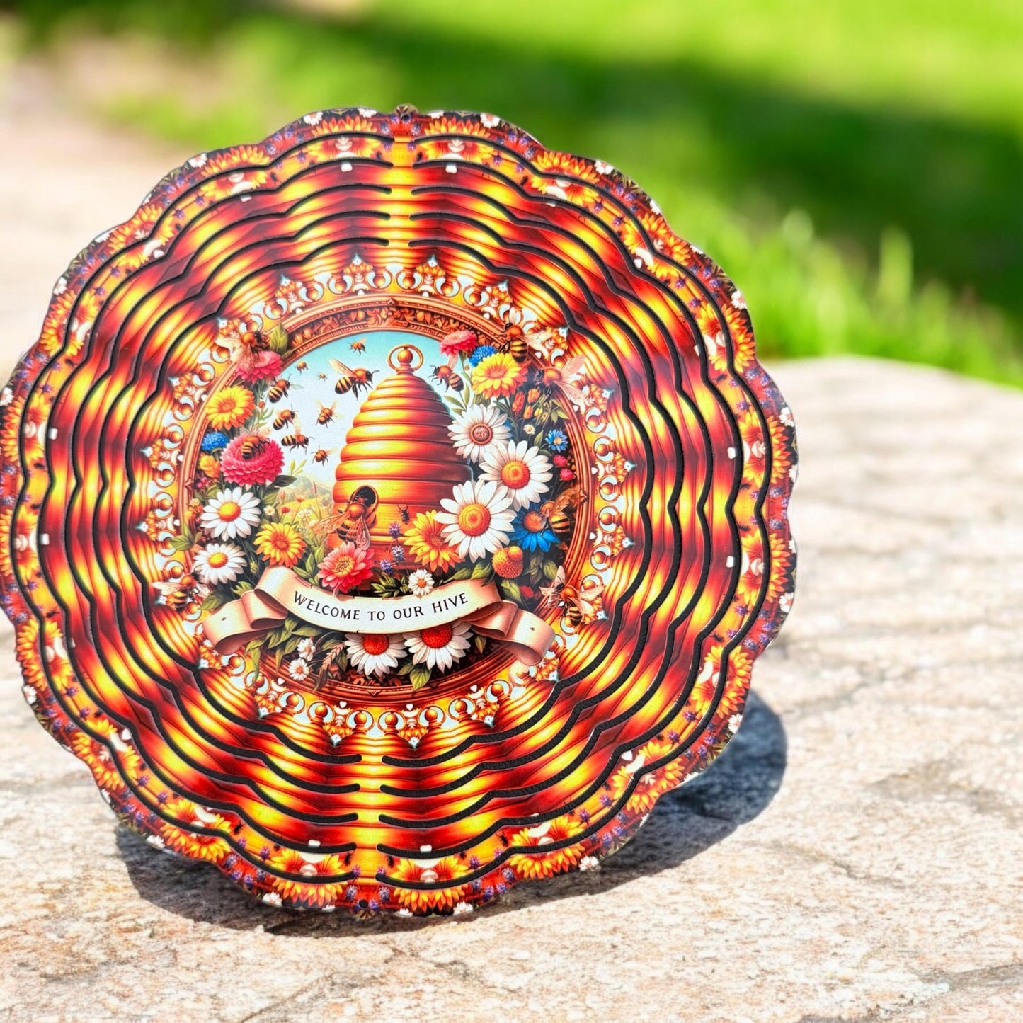 Welcome To Our Hive Wind Spinner